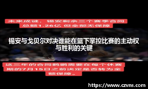锡安与戈贝尔对决谁能在篮下掌控比赛的主动权与胜利的关键